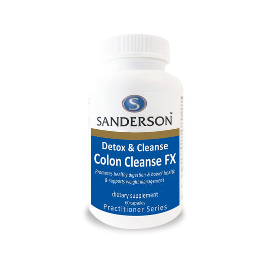 SANDERSON Colon Cleanse FX 60 Capsules - 1st Stop Marshall's Health Shop, Gift Shop! - Heath and Natural Therapy New Brighton Christchurch - Naturopath