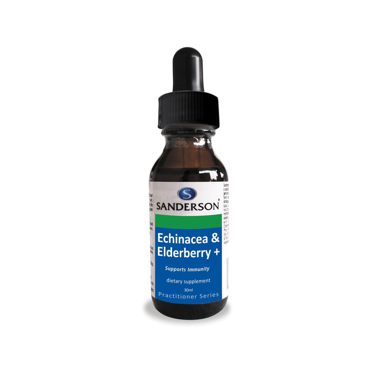 SANDERSON Echinacea & Elderberry + Drops 30ml - 1st Stop Marshall's Health Shop, Gift Shop! - Heath and Natural Therapy New Brighton Christchurch - Naturopath