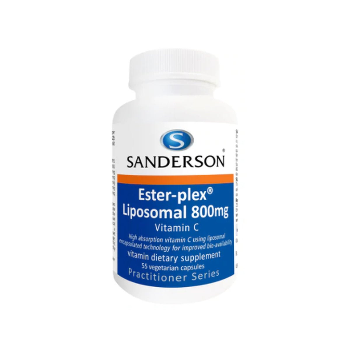 SANDERSON Ester-plex Liposomal 800mg Vitamin C 55 Capsules - 1st Stop Marshall's Health Shop, Gift Shop! - Heath and Natural Therapy New Brighton Christchurch - Naturopath