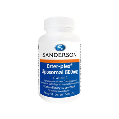 SANDERSON Ester-plex Liposomal 800mg Vitamin C 55 Capsules - 1st Stop Marshall's Health Shop, Gift Shop! - Heath and Natural Therapy New Brighton Christchurch - Naturopath