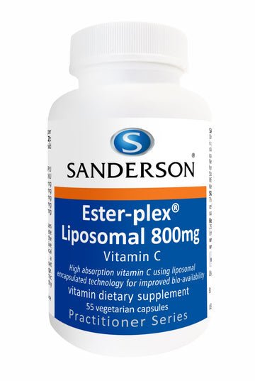 SANDERSON Ester-plex Liposomal 800mg Vitamin C 55 Capsules - 1st Stop Marshall's Health Shop, Gift Shop! - Heath and Natural Therapy New Brighton Christchurch - Naturopath