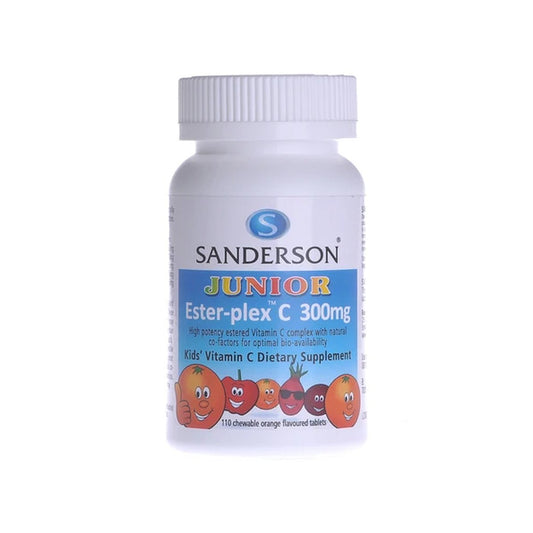 SANDERSON Junior Ester-plex C 110 Chewable Tablets - 1st Stop Marshall's Health Shop, Gift Shop! - Heath and Natural Therapy New Brighton Christchurch - Naturopath