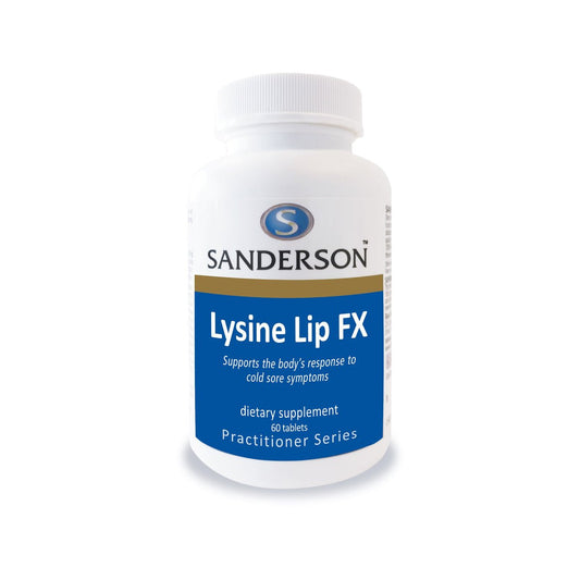 SANDERSON Lysine Lip FX 60 Tablets - 1st Stop Marshall's Health Shop, Gift Shop! - Heath and Natural Therapy New Brighton Christchurch - Naturopath