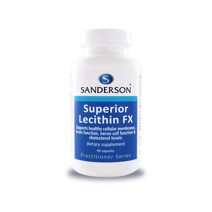 SANDERSON Non-GMO Superior Lecithin FX 90 Softgels - 1st Stop Marshall's Health Shop, Gift Shop! - Heath and Natural Therapy New Brighton Christchurch - Naturopath