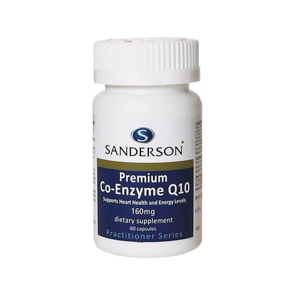 SANDERSON Premium Co-Enzyme Q10 160mg 60 Softgels - 1st Stop Marshall's Health Shop, Gift Shop! - Heath and Natural Therapy New Brighton Christchurch - Naturopath