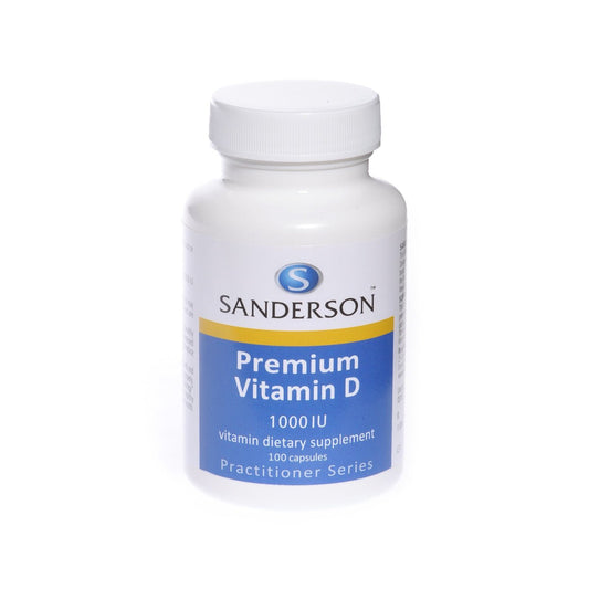 SANDERSON PREMIUM VITAMIN D3 1000IU 100 Caps - 1st Stop Marshall's Health Shop, Gift Shop! - Heath and Natural Therapy New Brighton Christchurch - Naturopath