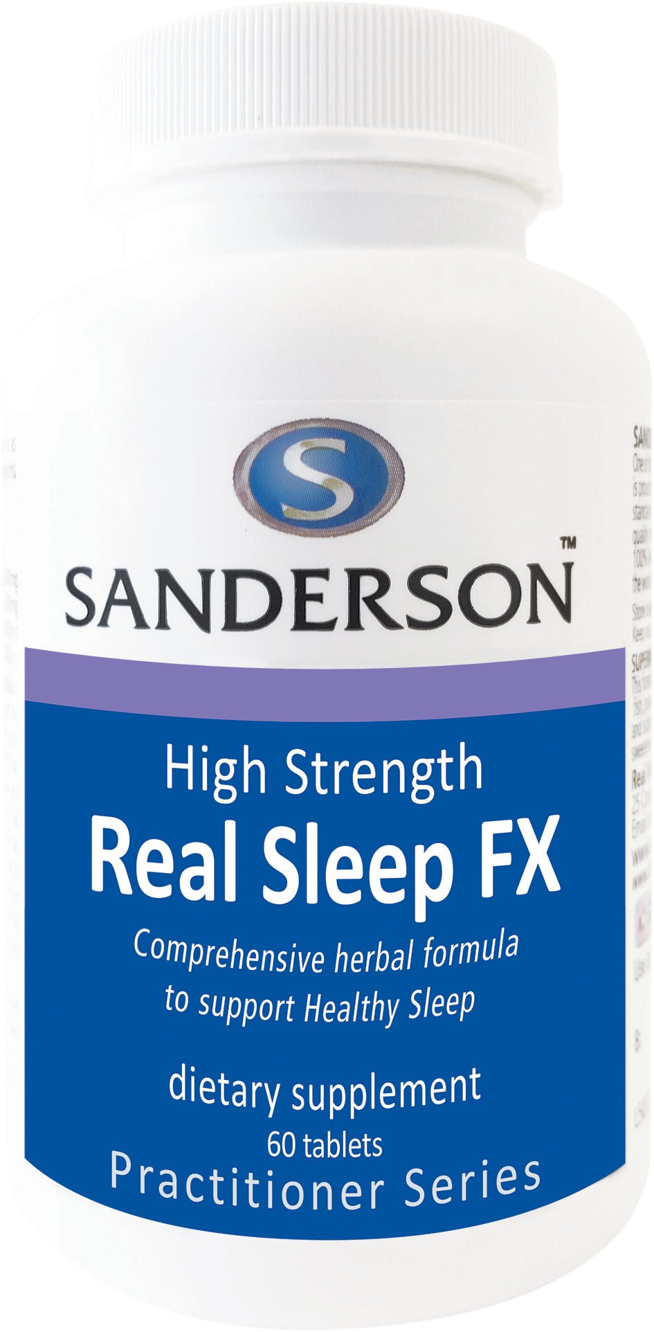 SANDERSON Real Sleep FX 60 Tablets - 1st Stop Marshall's Health Shop, Gift Shop! - Heath and Natural Therapy New Brighton Christchurch - Naturopath