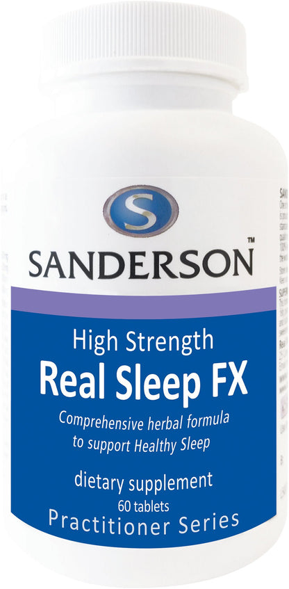 SANDERSON Real Sleep FX 60 Tablets - 1st Stop Marshall's Health Shop, Gift Shop! - Heath and Natural Therapy New Brighton Christchurch - Naturopath