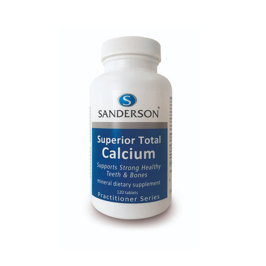 SANDERSON Superior Total Calcium 120 Tablets - 1st Stop Marshall's Health Shop, Gift Shop! - Heath and Natural Therapy New Brighton Christchurch - Naturopath