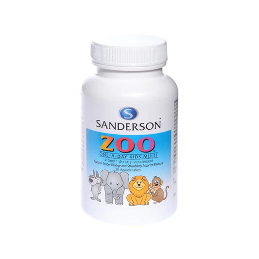 SANDERSON Zoo Kid's Multi 90 Chewable Tablets - 1st Stop Marshall's Health Shop, Gift Shop! - Heath and Natural Therapy New Brighton Christchurch - Naturopath