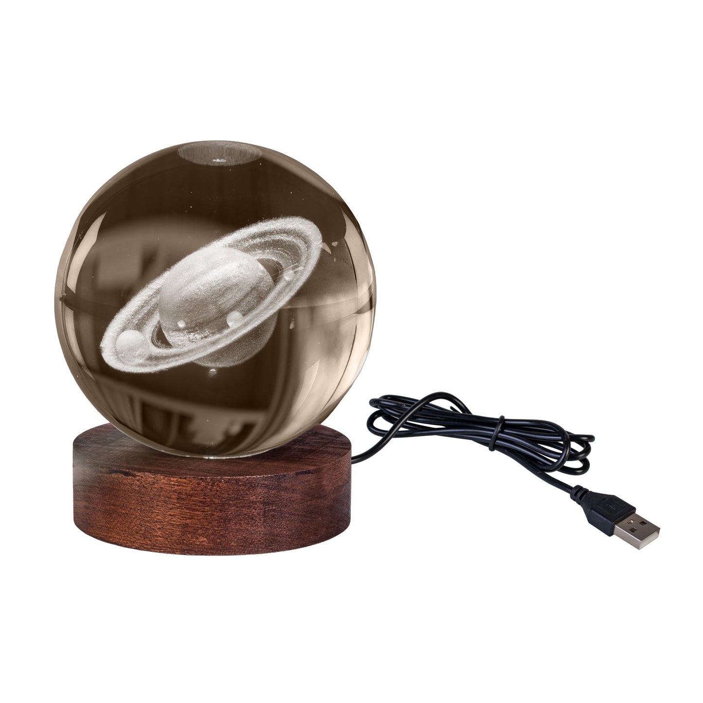Saturn 3D Crystal Ball Lamp - 1st Stop Marshall's Health Shop, Gift Shop! - Heath and Natural Therapy New Brighton Christchurch - Naturopath