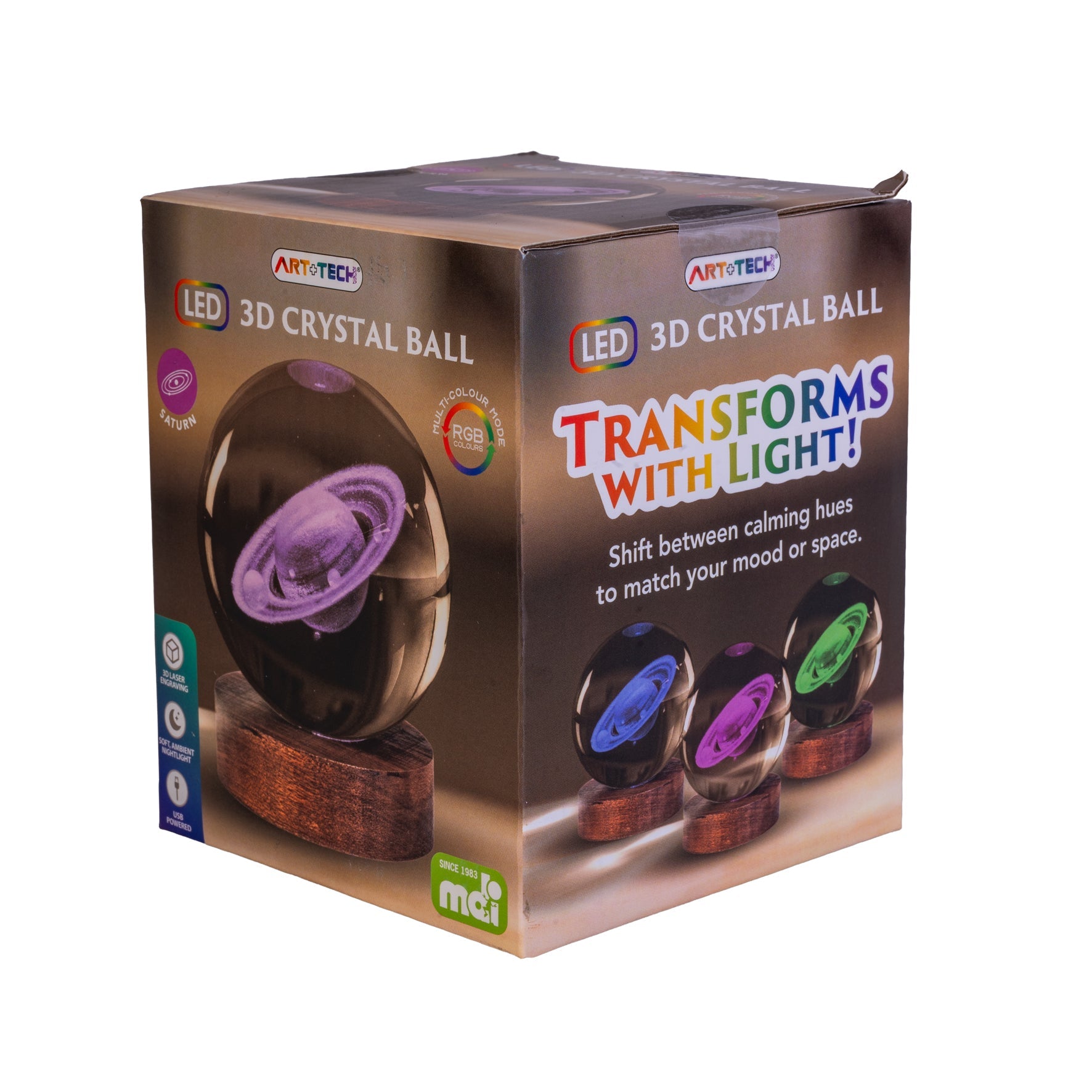 Saturn 3D Crystal Ball Lamp - 1st Stop Marshall's Health Shop, Gift Shop! - Heath and Natural Therapy New Brighton Christchurch - Naturopath