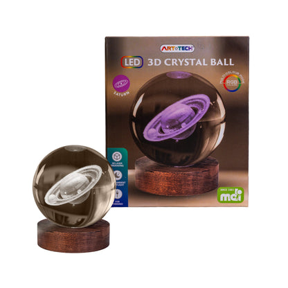 Saturn 3D Crystal Ball Lamp - 1st Stop Marshall's Health Shop, Gift Shop! - Heath and Natural Therapy New Brighton Christchurch - Naturopath