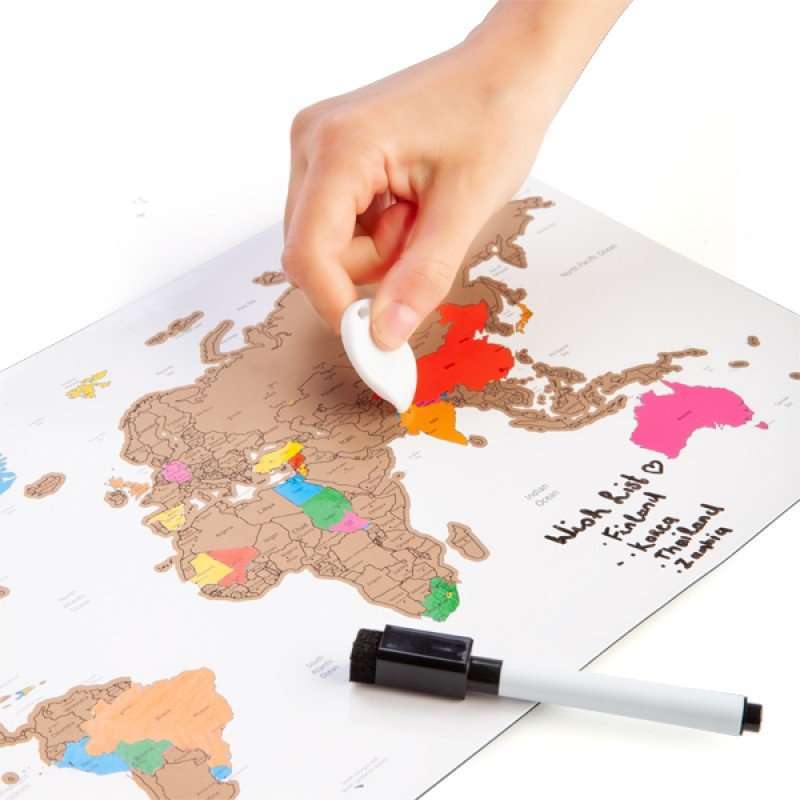 Scratch Me Away Magnetic Travel Map - MarshallsHealthShop