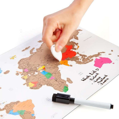 Scratch Me Away Magnetic Travel Map - MarshallsHealthShop