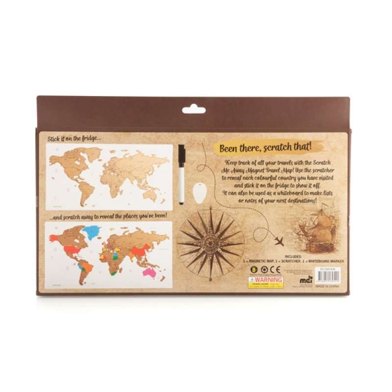 Scratch Me Away Magnetic Travel Map - MarshallsHealthShop