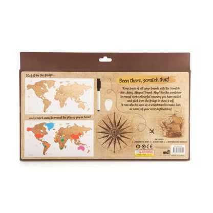 Scratch Me Away Magnetic Travel Map - MarshallsHealthShop