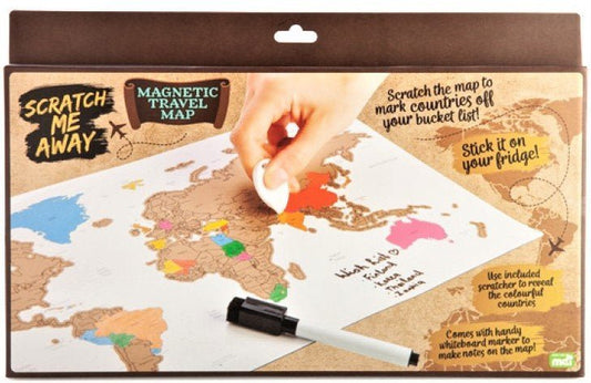 Scratch Me Away Magnetic Travel Map - MarshallsHealthShop
