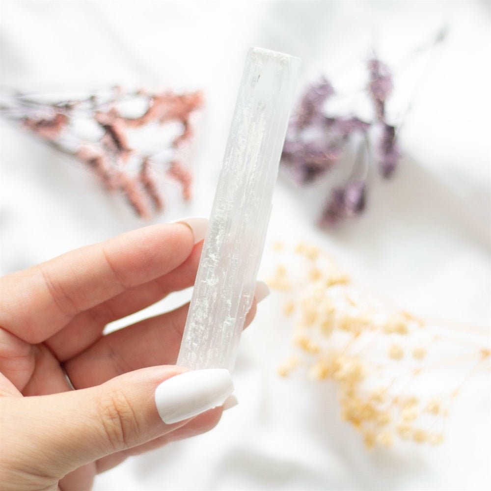Selenite Crystal Wand - MarshallsHealthShop