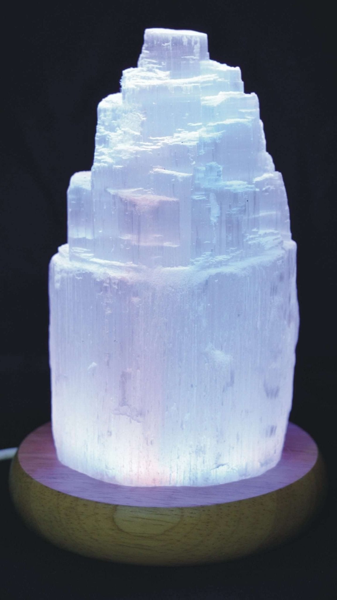 Selenite Lamp 20x5cm Mood Change (SM03) - 1st Stop Marshall's Health Shop, Gift Shop! - Heath and Natural Therapy New Brighton Christchurch - Naturopath