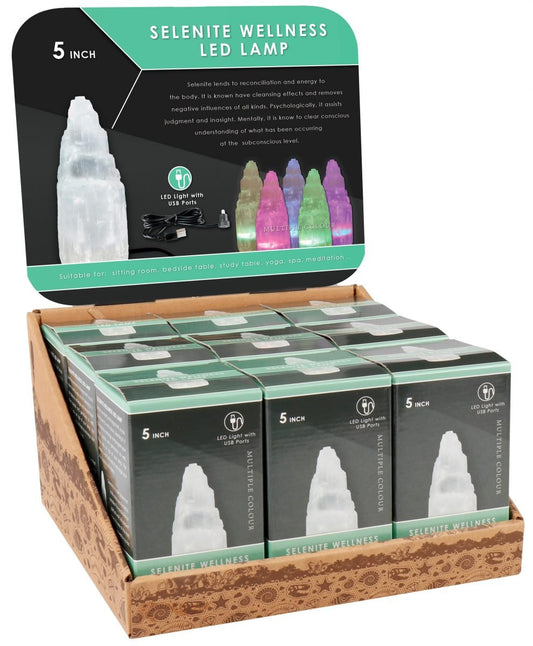 Selenite Wellness LED Lamp - MarshallsHealthShop