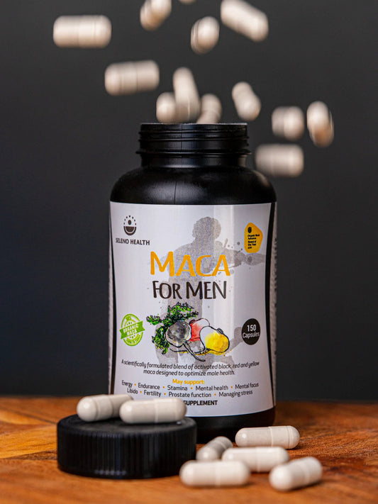 Seleno Maca For Men 150 Caps - 1st Stop Marshall's Health Shop, Gift Shop! - Heath and Natural Therapy New Brighton Christchurch - Naturopath