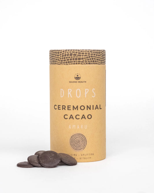 Seleno Organic Amuru Ceremonial Cacao Paste Drops - 250g - 1st Stop Marshall's Health Shop, Gift Shop! - Heath and Natural Therapy New Brighton Christchurch - Naturopath
