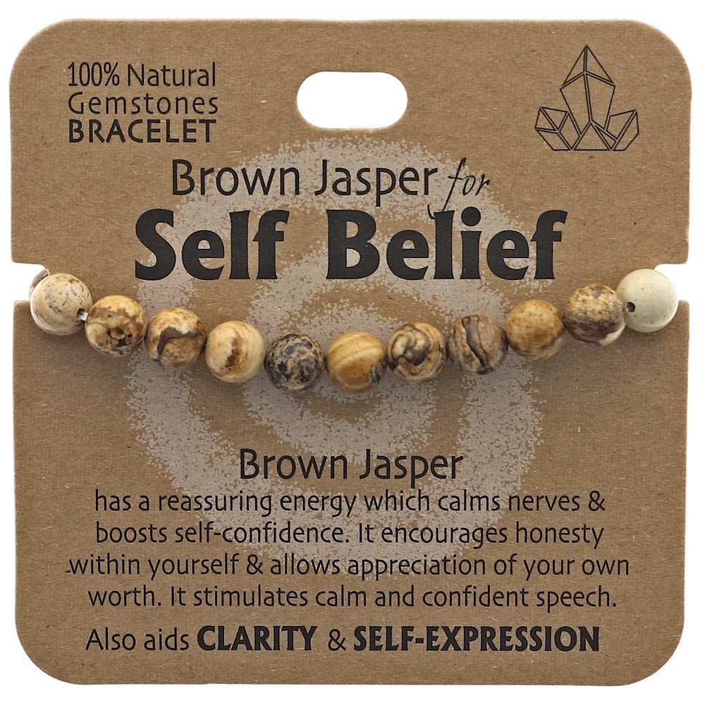 Self Belief Bracelet Brown Jasper - MarshallsHealthShop