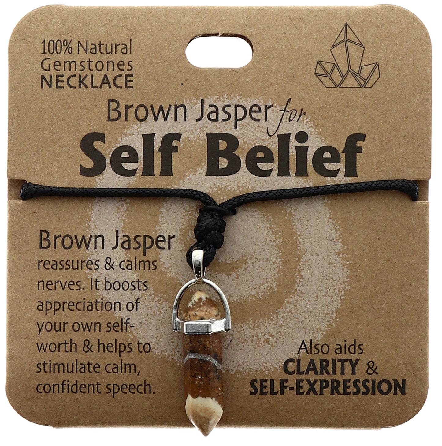 Self Belief Necklace Brown Jasper - MarshallsHealthShop