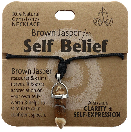 Self Belief Necklace Brown Jasper - MarshallsHealthShop
