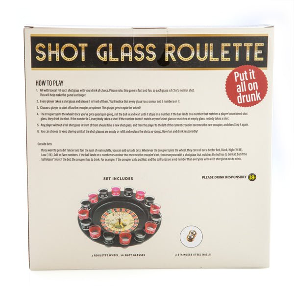 Shot Glass Roulette - 1st Stop Marshall's Health Shop, Gift Shop! - Heath and Natural Therapy New Brighton Christchurch - Naturopath