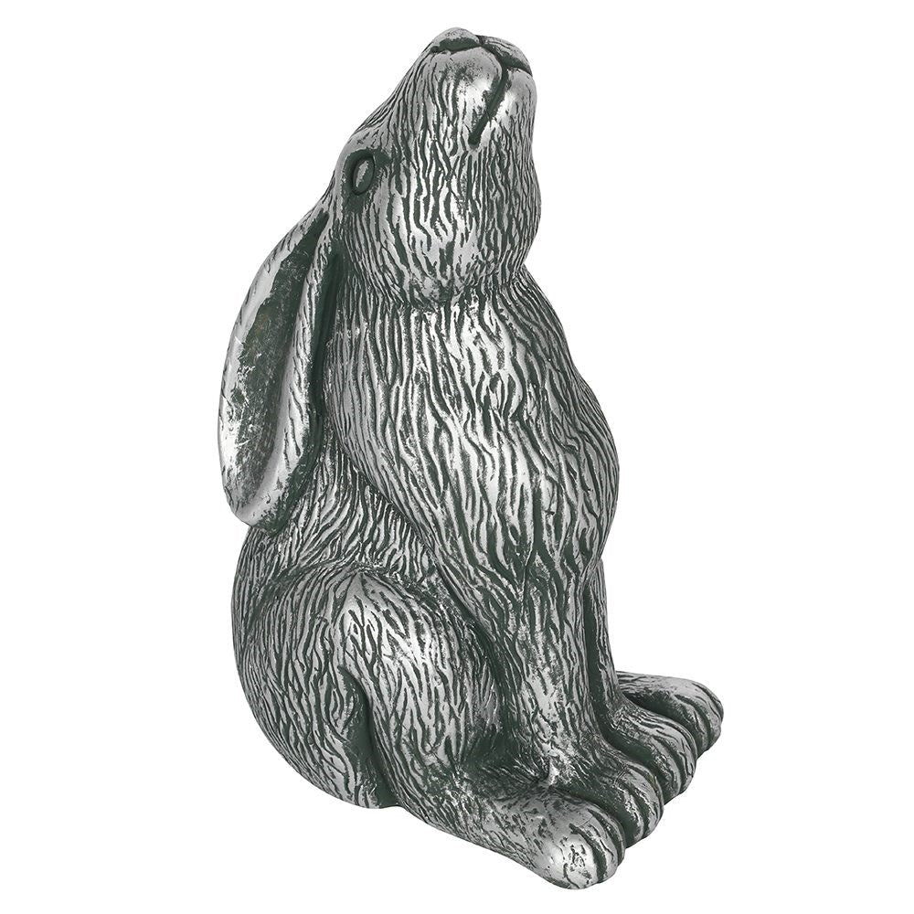 Silver Terracotta Moon Gazing Hare - MarshallsHealthShop
