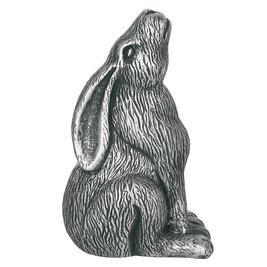 Silver Terracotta Moon Gazing Hare - MarshallsHealthShop
