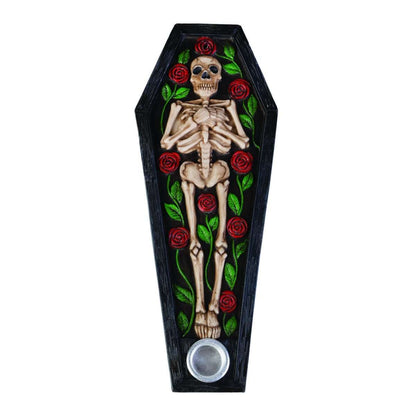 Skeleton with Roses Coffin Cone & Incense Burner - MarshallsHealthShop