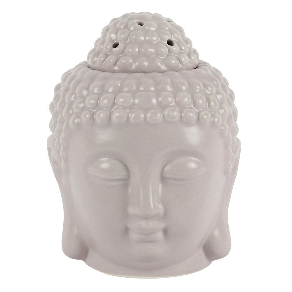 Small Grey Buddha Head Oil Burner - MarshallsHealthShop