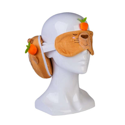 Smoosho's Pals Travel Capybara Mask & Pillow - MarshallsHealthShop