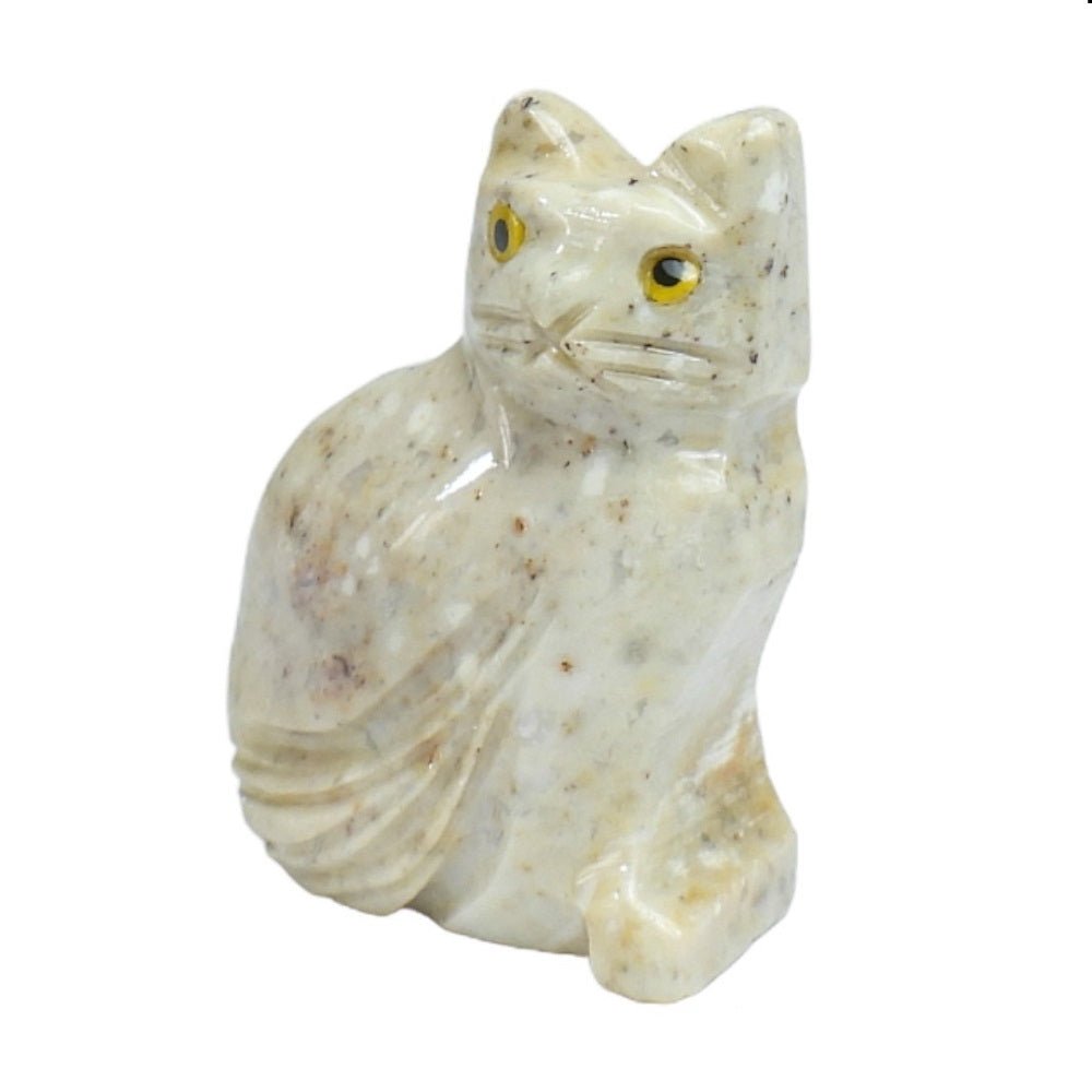 Soapstone Cat Carving - MarshallsHealthShop