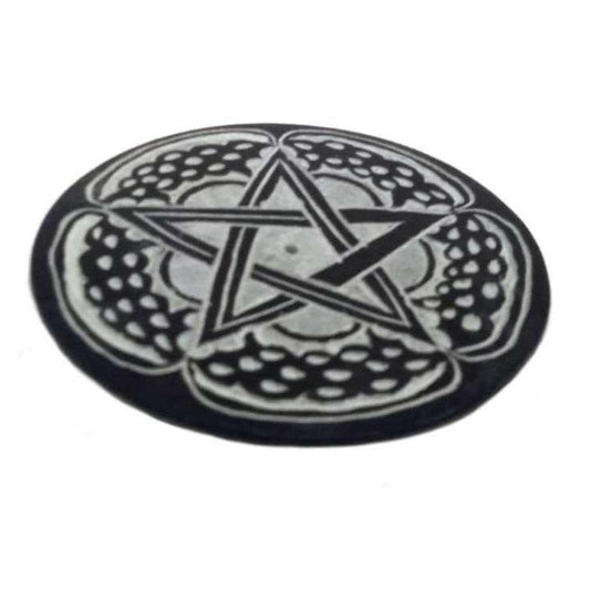 Soapstone Incense Holder Pent Black - MarshallsHealthShop