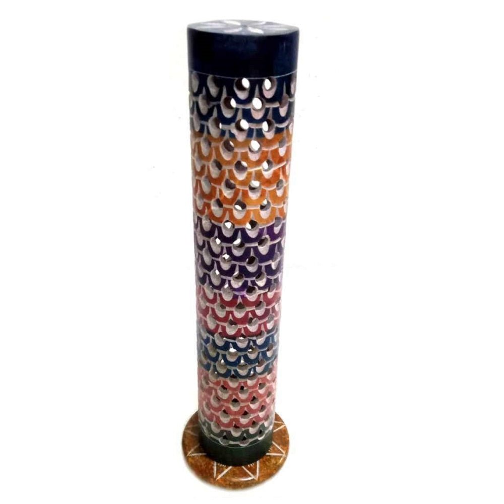 Soapstone Incense Tower Jali Multi Colour - MarshallsHealthShop