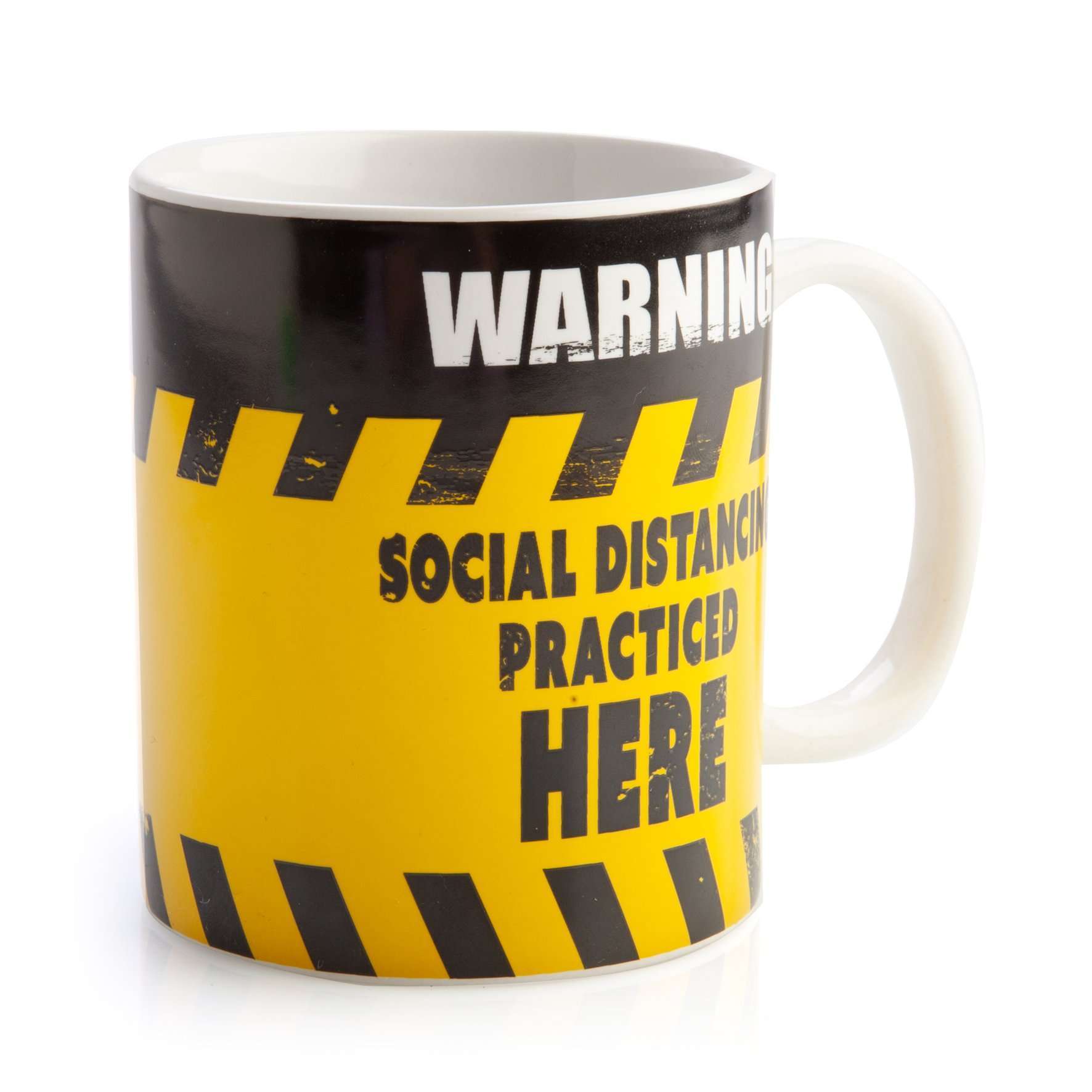 Social Distancing Warning Sign Coffee Mug - 1st Stop Marshall's Health Shop, Gift Shop! - Heath and Natural Therapy New Brighton Christchurch - Naturopath
