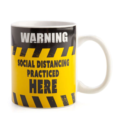 Social Distancing Warning Sign Coffee Mug - 1st Stop Marshall's Health Shop, Gift Shop! - Heath and Natural Therapy New Brighton Christchurch - Naturopath