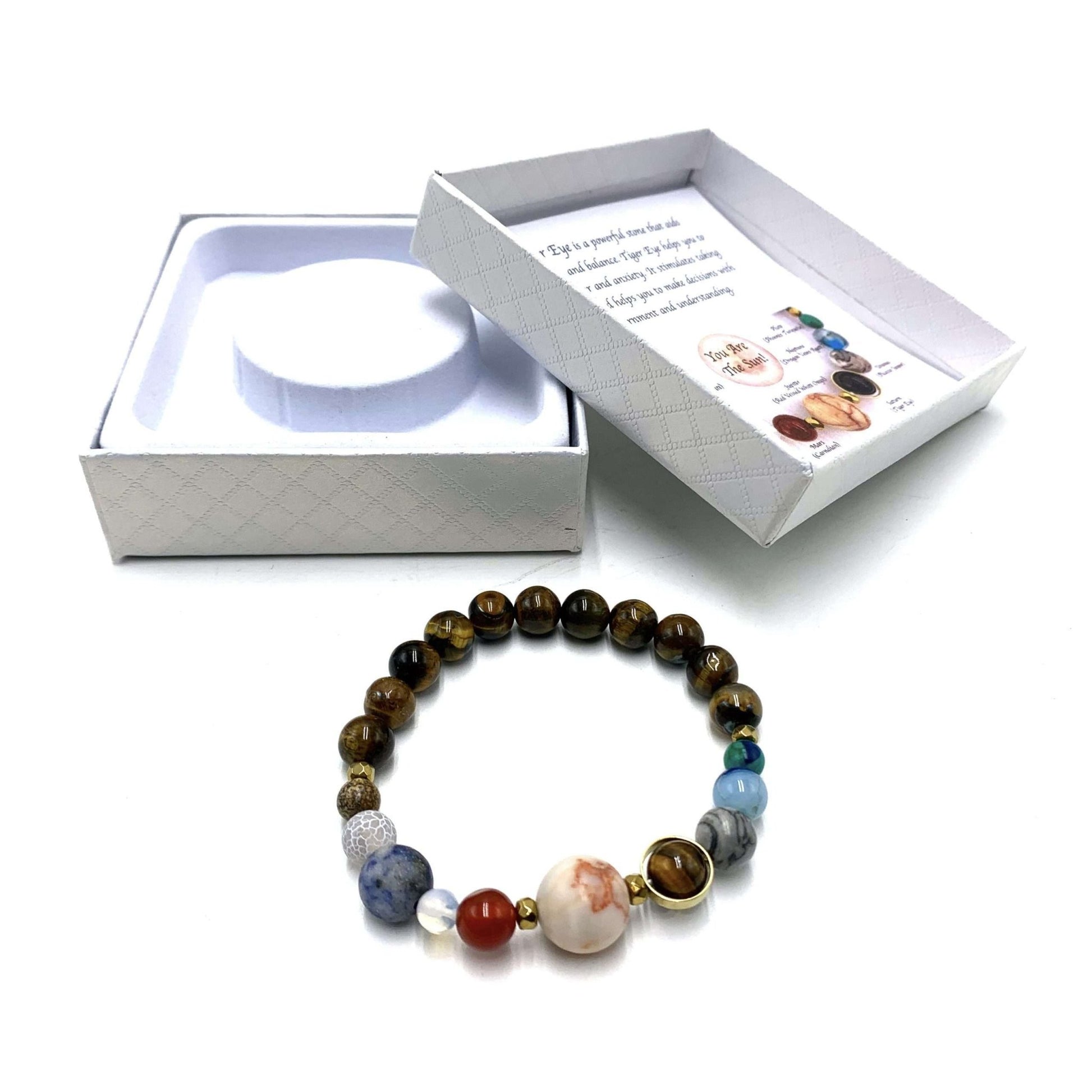 Solar System Bracelet Tiger Eye - 1st Stop Marshall's Health Shop, Gift Shop! - Heath and Natural Therapy New Brighton Christchurch - Naturopath
