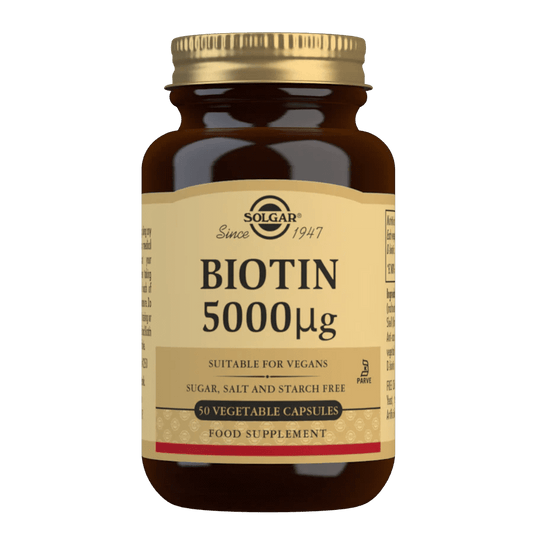 Solgar Biotin 5000 MCG 50 Vege Caps - 1st Stop Marshall's Health Shop, Gift Shop! - Heath and Natural Therapy New Brighton Christchurch - Naturopath
