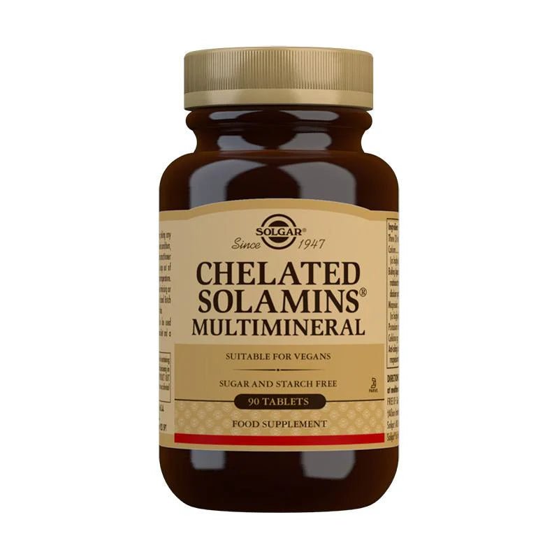 Solgar Chelated Solamins Multimineral 90 Tablets - 1st Stop Marshall's Health Shop, Gift Shop! - Heath and Natural Therapy New Brighton Christchurch - Naturopath