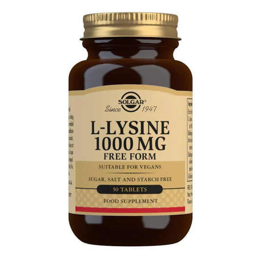 Solgar L - Lysine 1000 mg 50 Tablets - 1st Stop Marshall's Health Shop, Gift Shop! - Heath and Natural Therapy New Brighton Christchurch - Naturopath