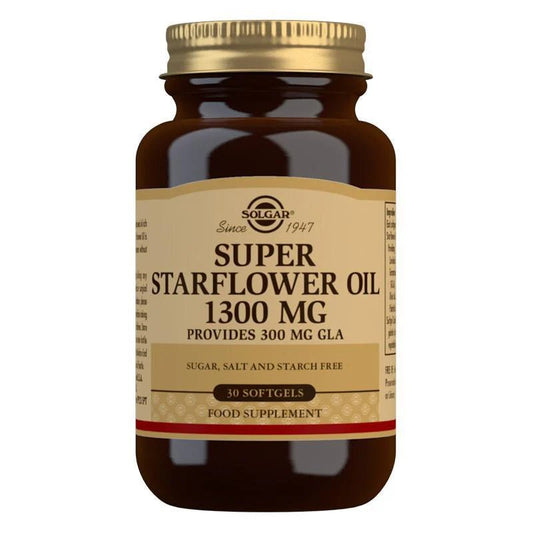 Solgar Super Starflower Oil 1300mg 60 Softgels - 1st Stop Marshall's Health Shop, Gift Shop! - Heath and Natural Therapy New Brighton Christchurch - Naturopath