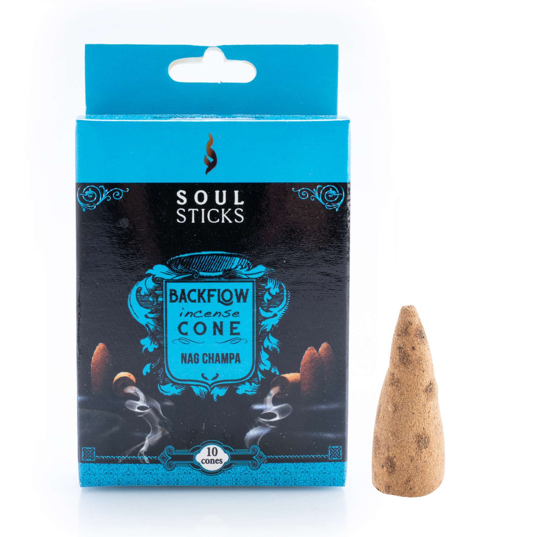 Soul Sticks Nag Champa Backflow Incense Cone - MarshallsHealthShop
