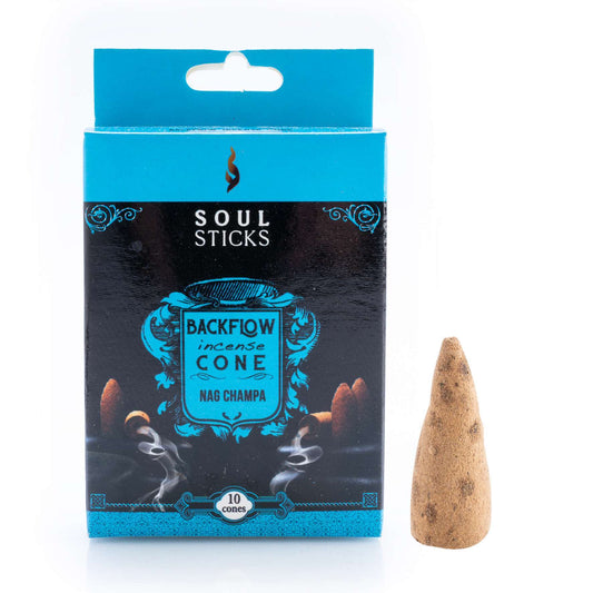 Soul Sticks Nag Champa Backflow Incense Cone - MarshallsHealthShop