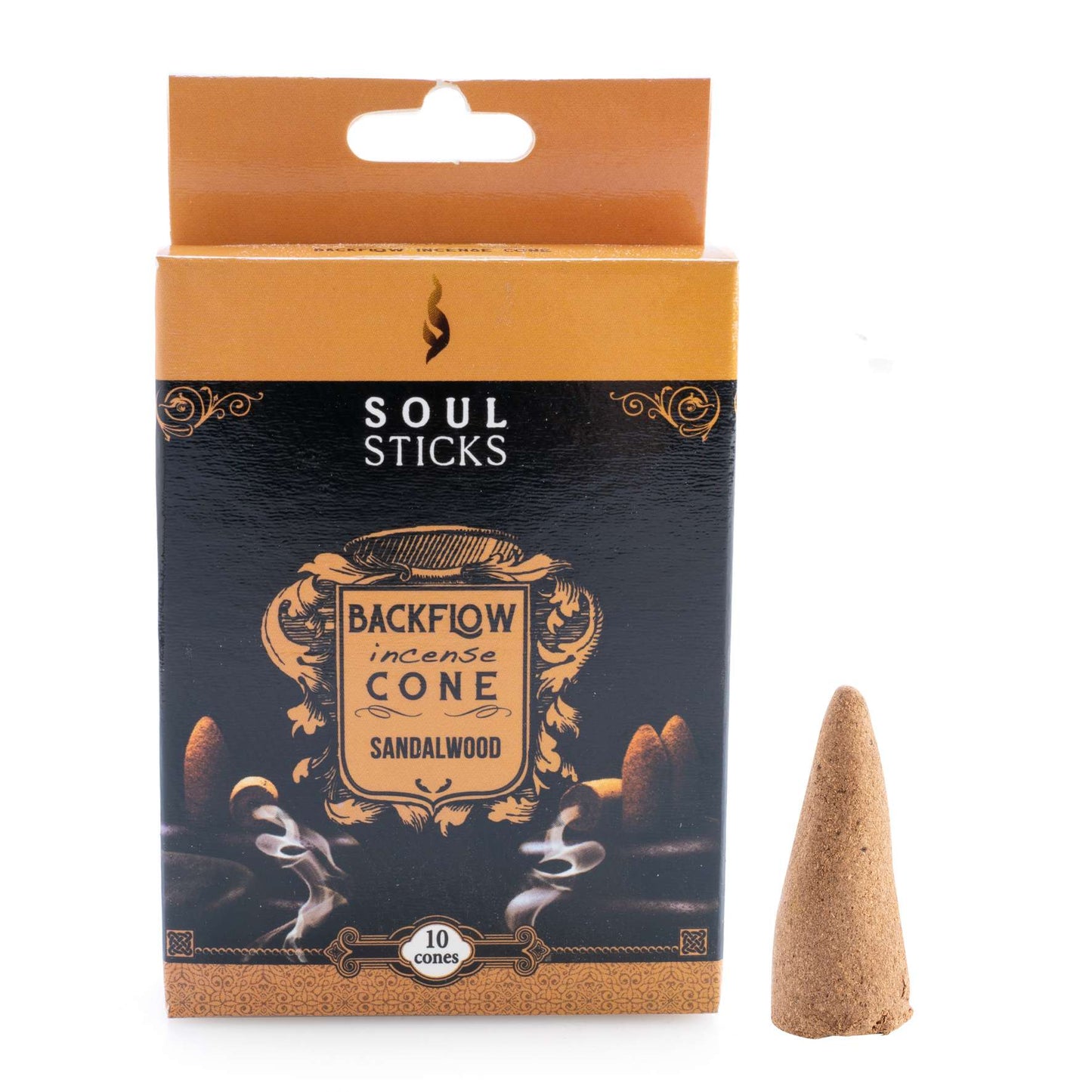 Soul Sticks Sandalwood Backflow Incense Cone - MarshallsHealthShop