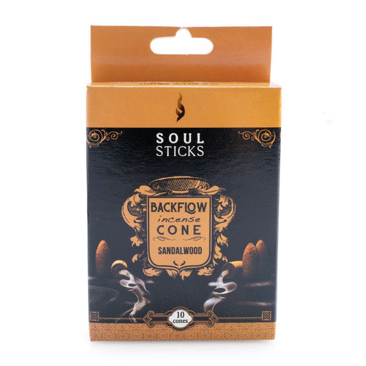 Soul Sticks Sandalwood Backflow Incense Cone - MarshallsHealthShop